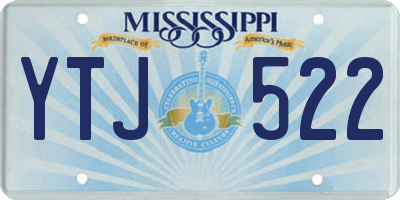 MS license plate YTJ522
