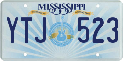 MS license plate YTJ523