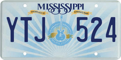 MS license plate YTJ524