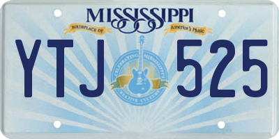 MS license plate YTJ525