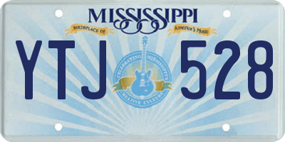 MS license plate YTJ528