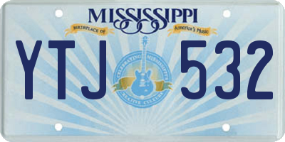 MS license plate YTJ532