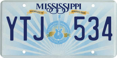 MS license plate YTJ534