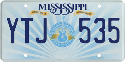 MS license plate YTJ535