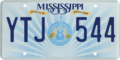 MS license plate YTJ544