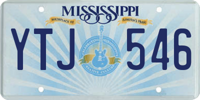 MS license plate YTJ546