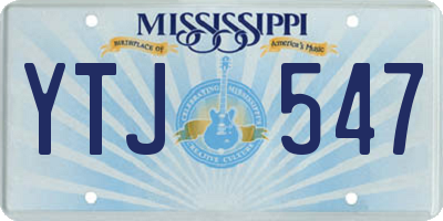 MS license plate YTJ547