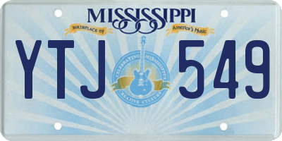 MS license plate YTJ549
