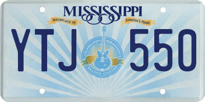 MS license plate YTJ550