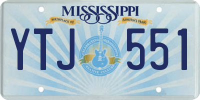 MS license plate YTJ551