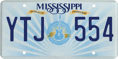 MS license plate YTJ554