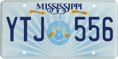 MS license plate YTJ556
