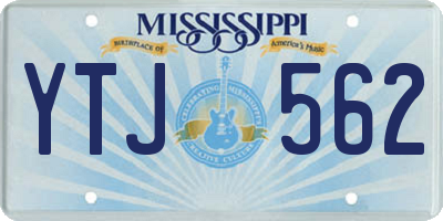 MS license plate YTJ562