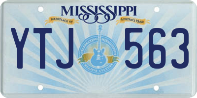 MS license plate YTJ563