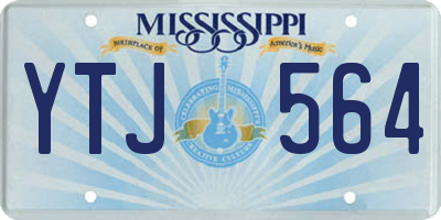 MS license plate YTJ564