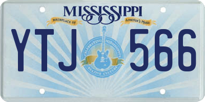 MS license plate YTJ566