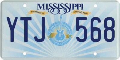 MS license plate YTJ568