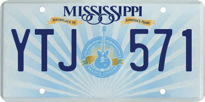 MS license plate YTJ571