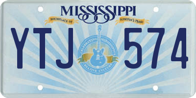 MS license plate YTJ574