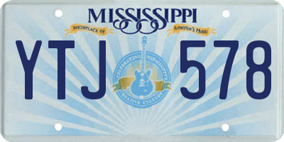 MS license plate YTJ578