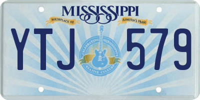 MS license plate YTJ579