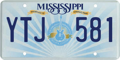 MS license plate YTJ581