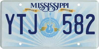 MS license plate YTJ582