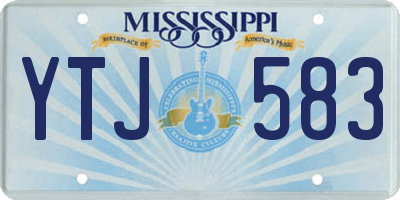 MS license plate YTJ583