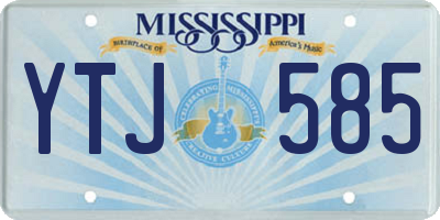 MS license plate YTJ585