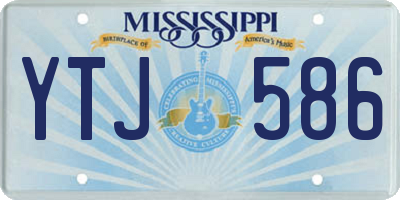 MS license plate YTJ586