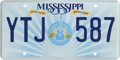 MS license plate YTJ587