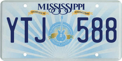 MS license plate YTJ588