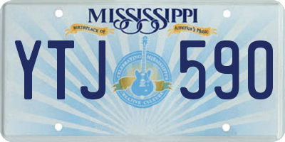 MS license plate YTJ590