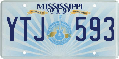 MS license plate YTJ593