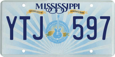 MS license plate YTJ597