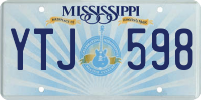 MS license plate YTJ598