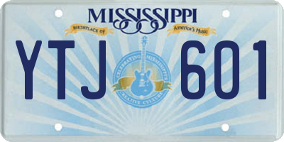 MS license plate YTJ601