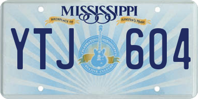 MS license plate YTJ604