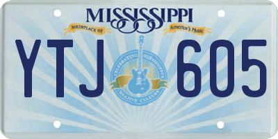 MS license plate YTJ605