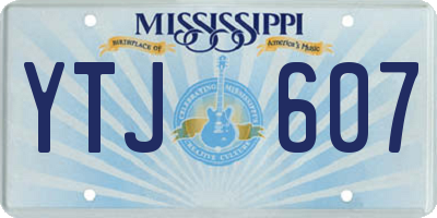 MS license plate YTJ607