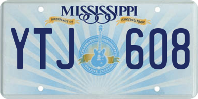 MS license plate YTJ608