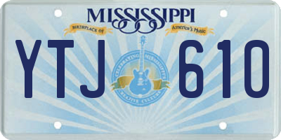 MS license plate YTJ610