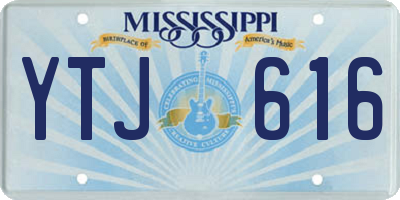 MS license plate YTJ616