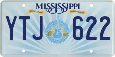 MS license plate YTJ622
