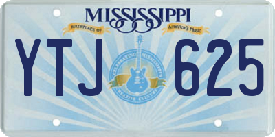 MS license plate YTJ625