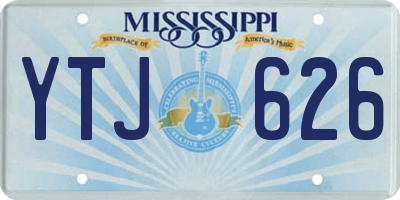 MS license plate YTJ626