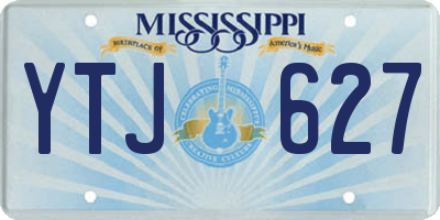 MS license plate YTJ627