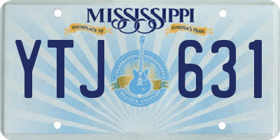 MS license plate YTJ631