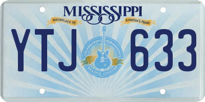 MS license plate YTJ633