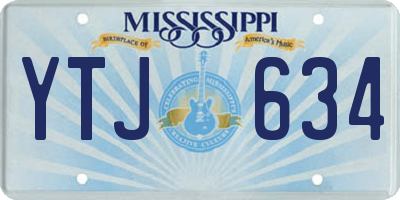 MS license plate YTJ634